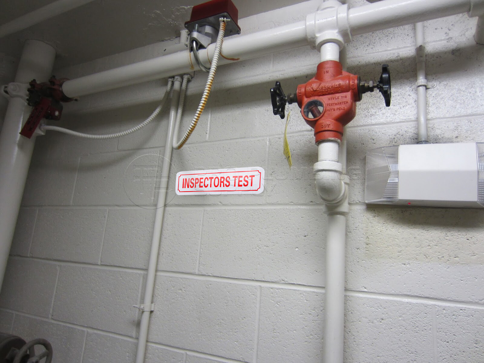 Raven Fire Safety Sign “Inspectors Test” Heavy Duty Aluminum 2″in x 7″in USA