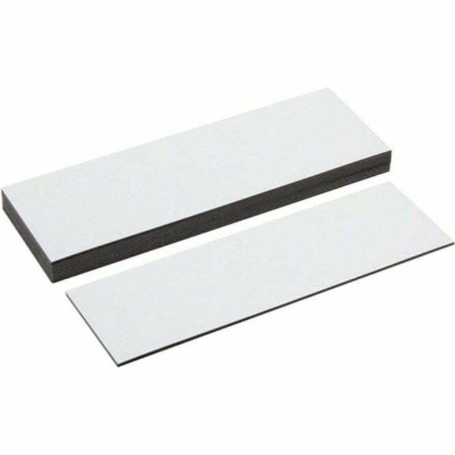 10pcs x 250mm x 40mm WHITE Magnetic Labels Warehouse Racking Magnet Whiteboard