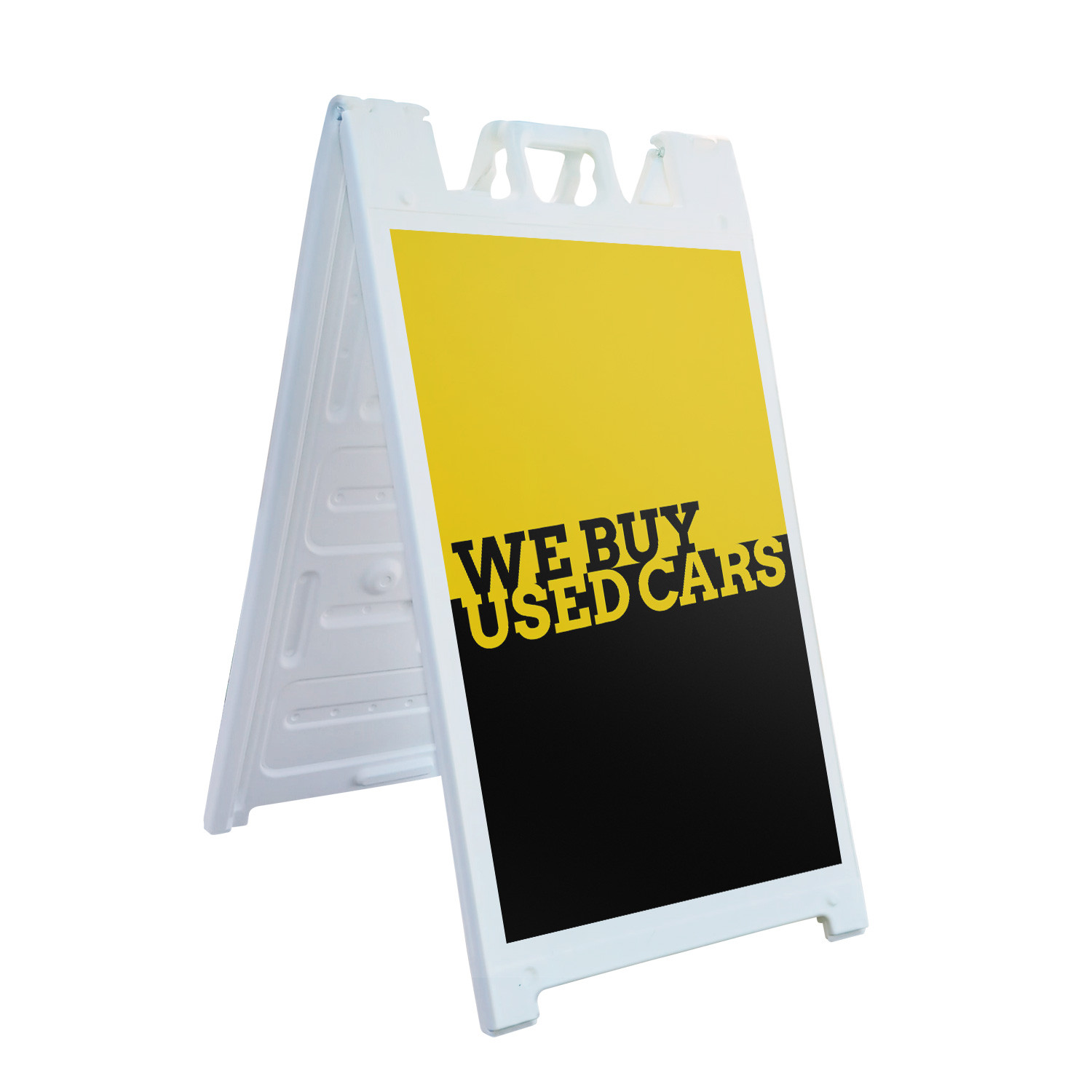 We Buy Used Cars Heavy Duty A-Frame Sidewalk Sign Auto Sales Promotions Low Cost