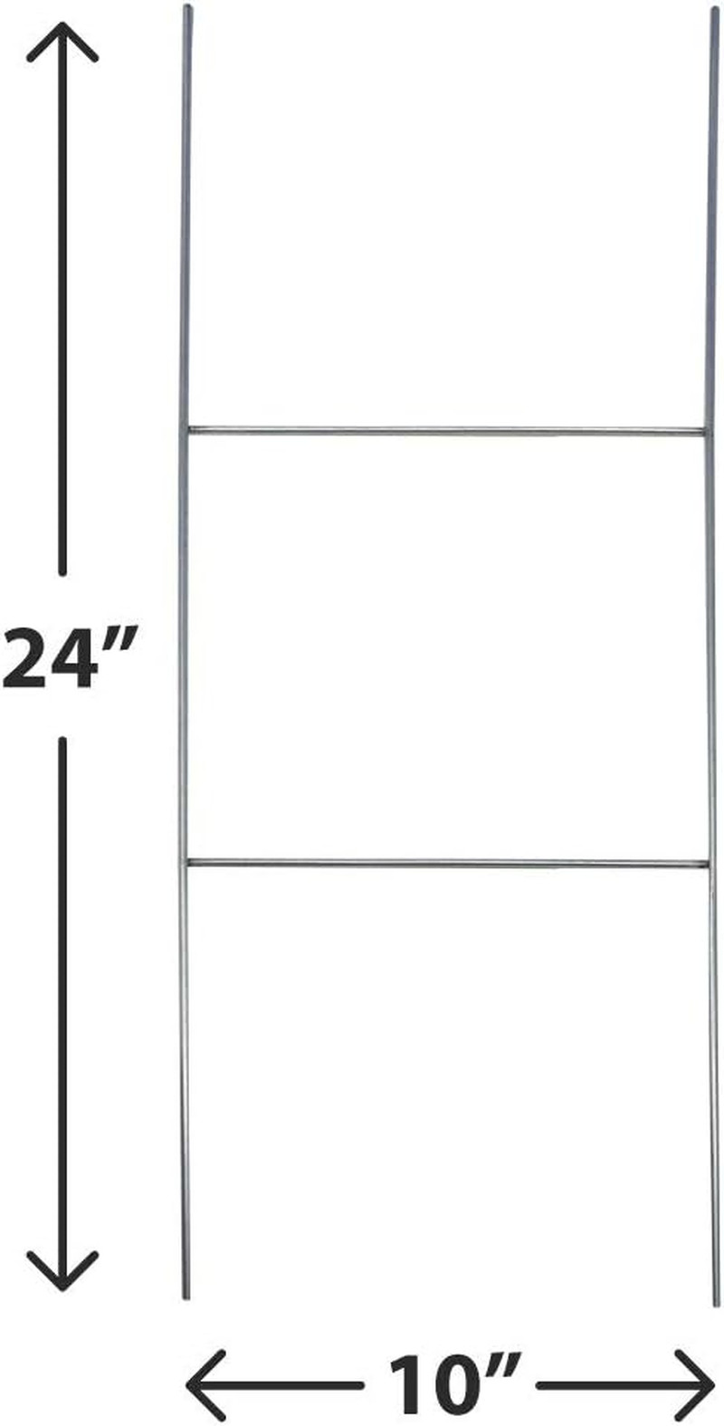 Sturdy Metal Wire Step Stake Frame for Yard Signs – 10 X 24 Inch H Frame Wire St