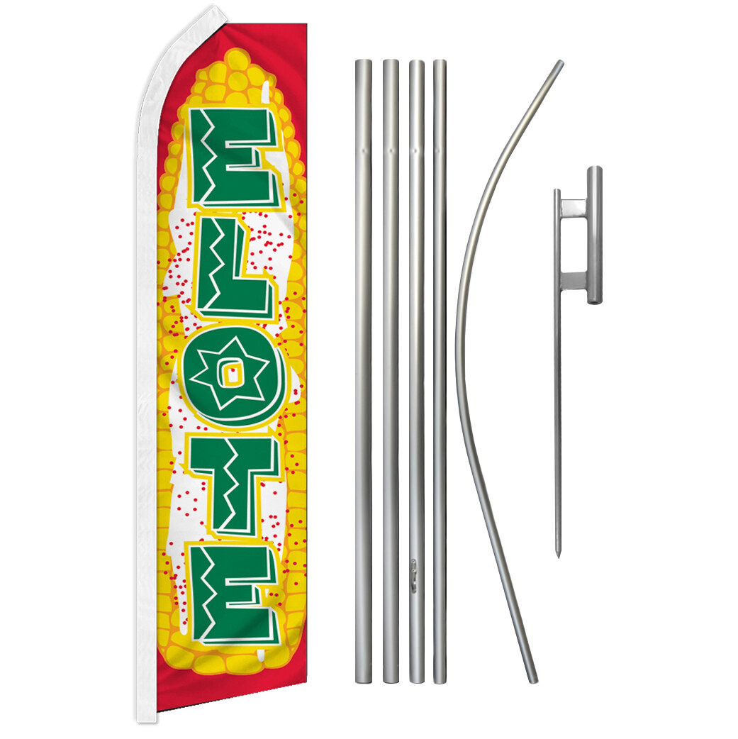 Elote Swooper Flutter Feather Advertising Kit Concessions Food Flag