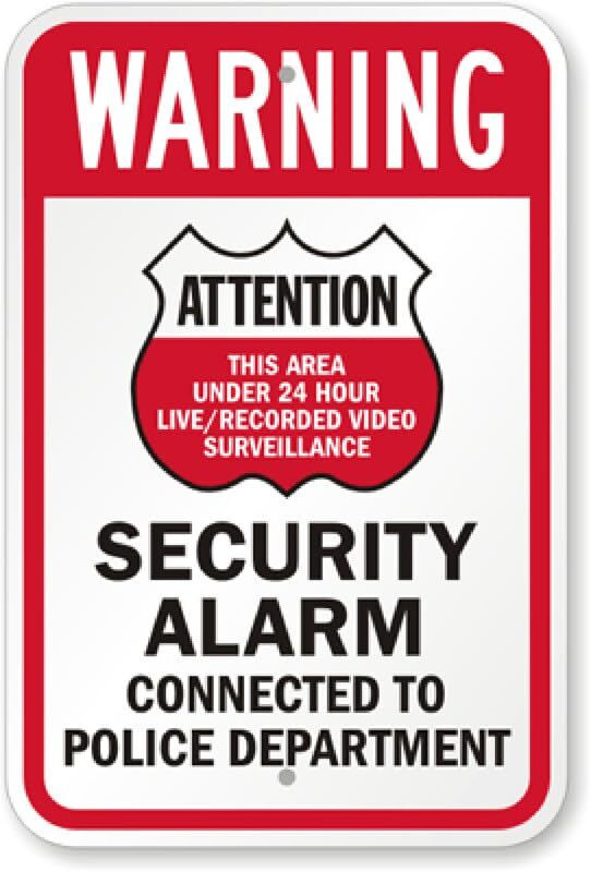 Video Surveillance Sign Aluminum Weatherproof 8×12 Metal Outdoor Security