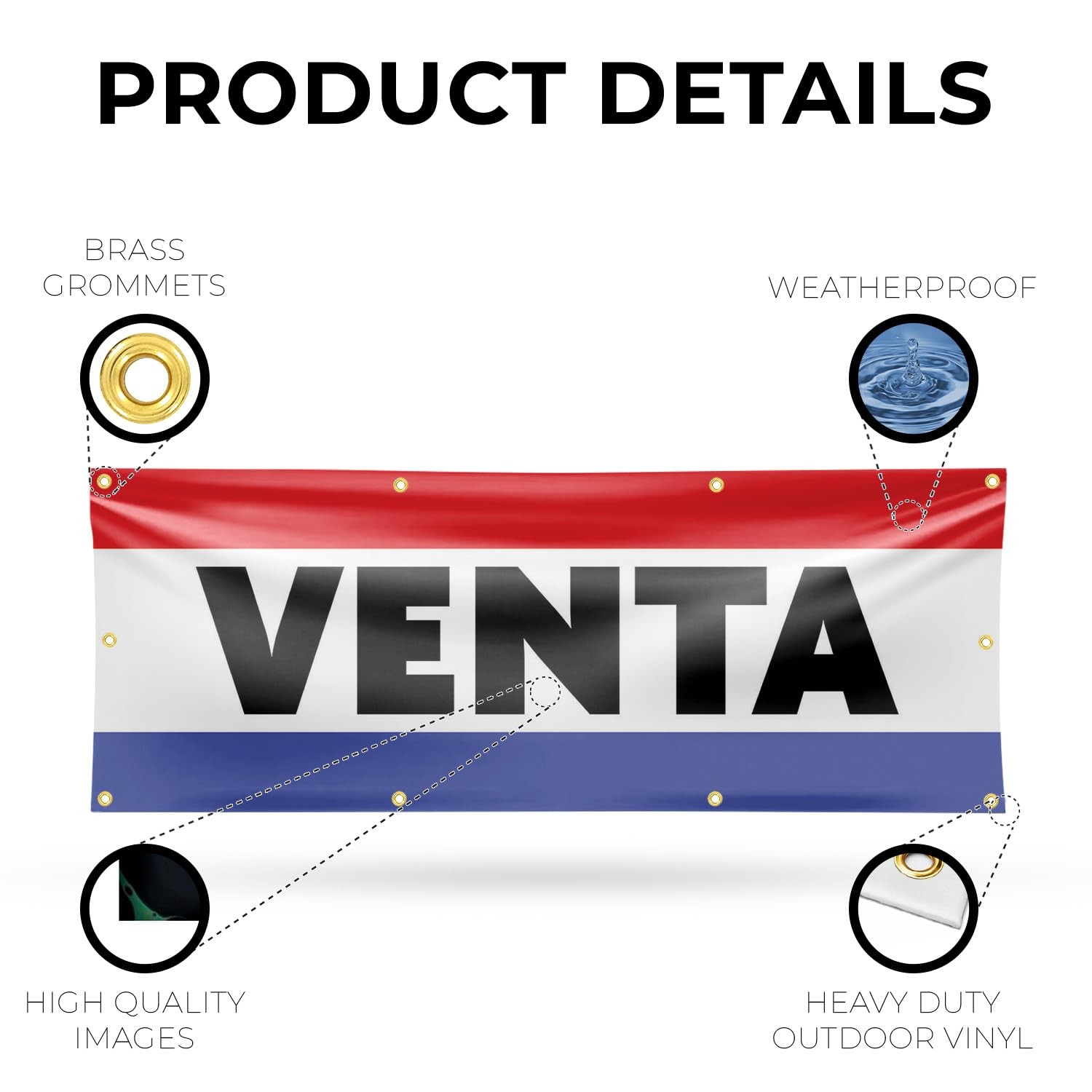 Signmission Venta Banner Sign 36 X 96 13 Oz Vinyl Metal Single-Sided Outdoor