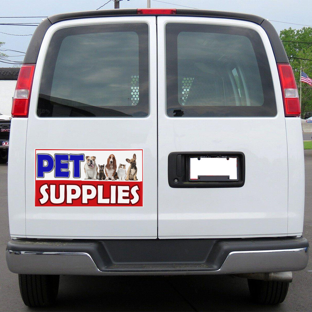 Car Magnet Set of 2 Pet Supplies Blue Car Advertising Industrial Sign