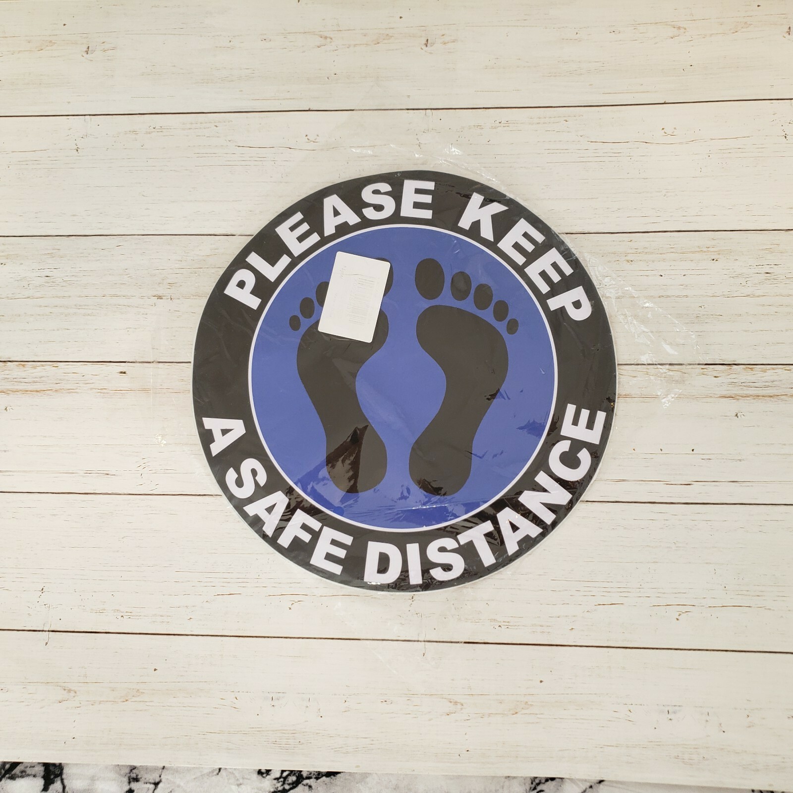 10 Pack Blue Social Distancing Floor Decals Stickers