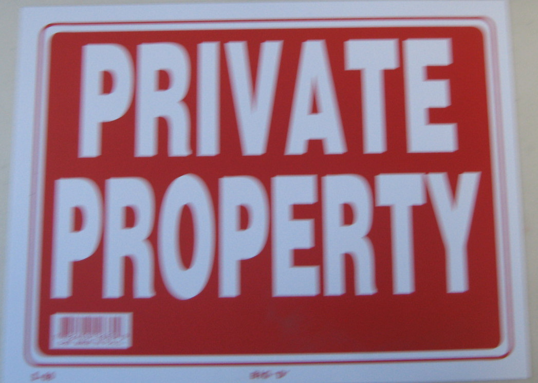 Private Property Business sign 9″x12″ Red flexible plastic 12660