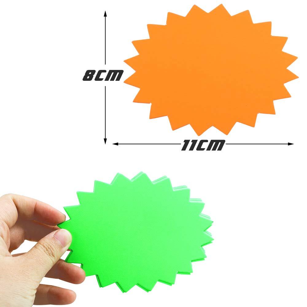 80 Pcs Colorful Starburst Signs for Retail Garage Sale Pricing Yard Sale Tags