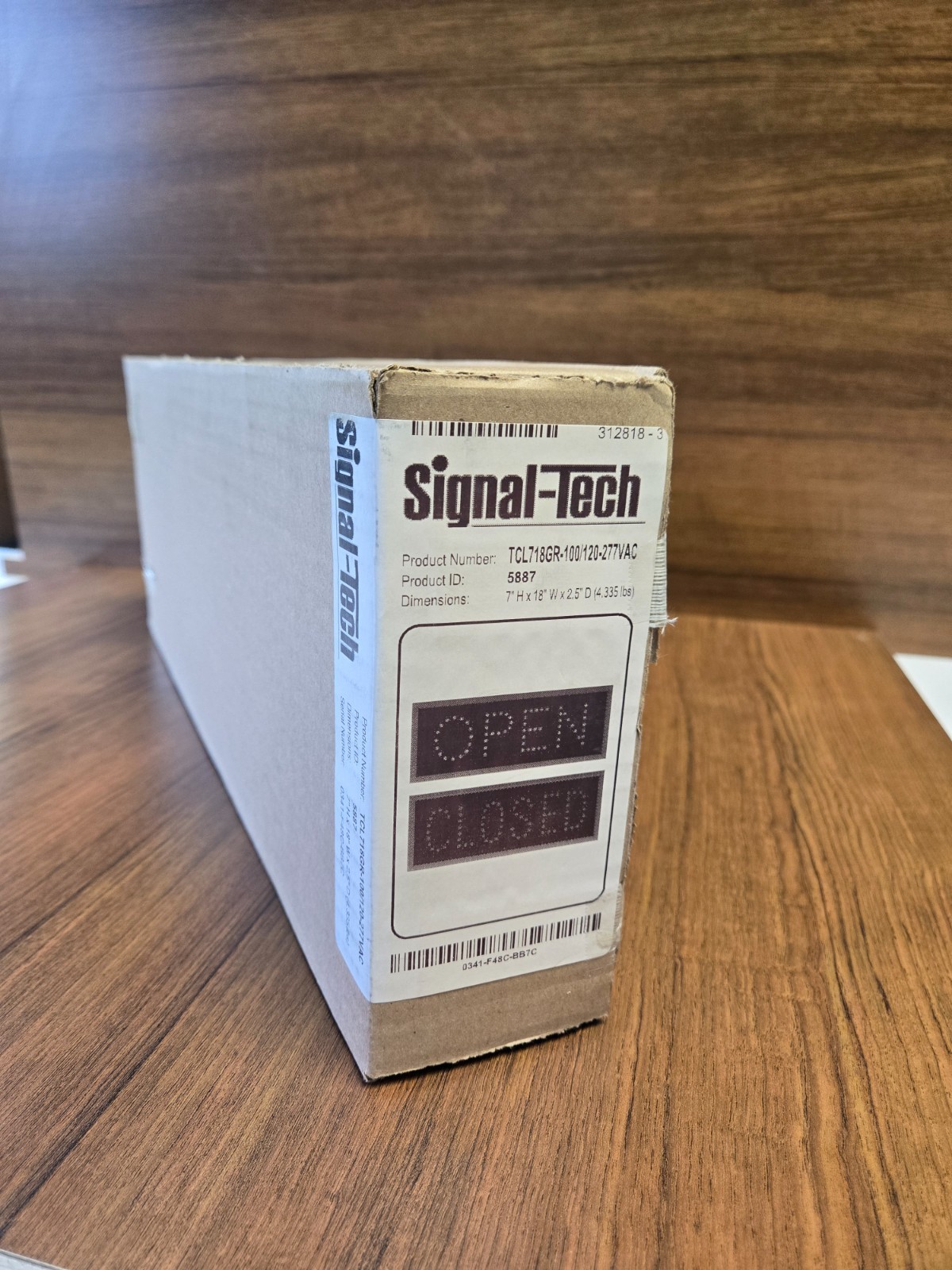Directional Systems TCL718GR-100/120-270VAC Signal Tech 5887 Open Closed Sign