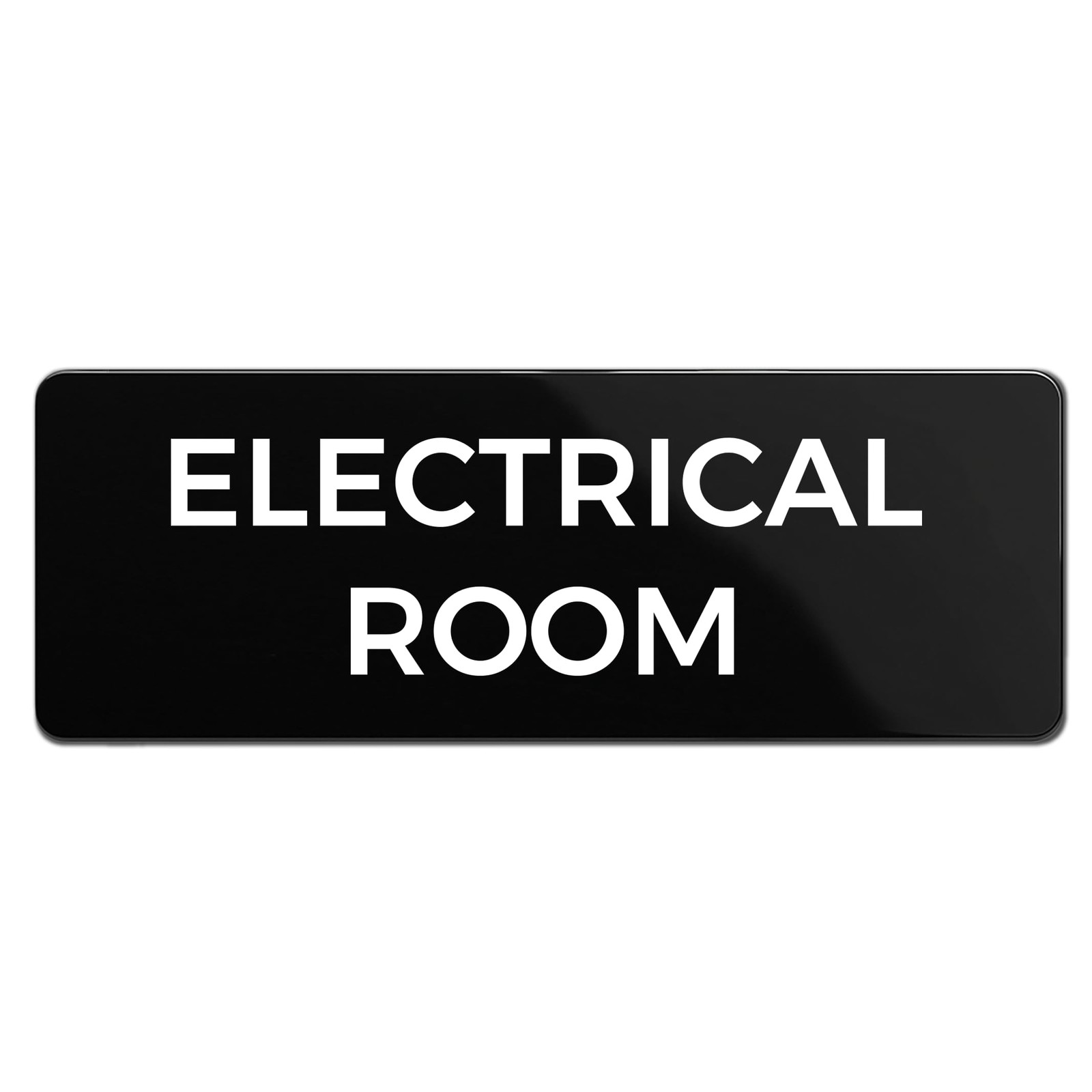 Electrical Room Sign 2×6 Inch ABS Plastic Adhesive Wall Door Plaque Business