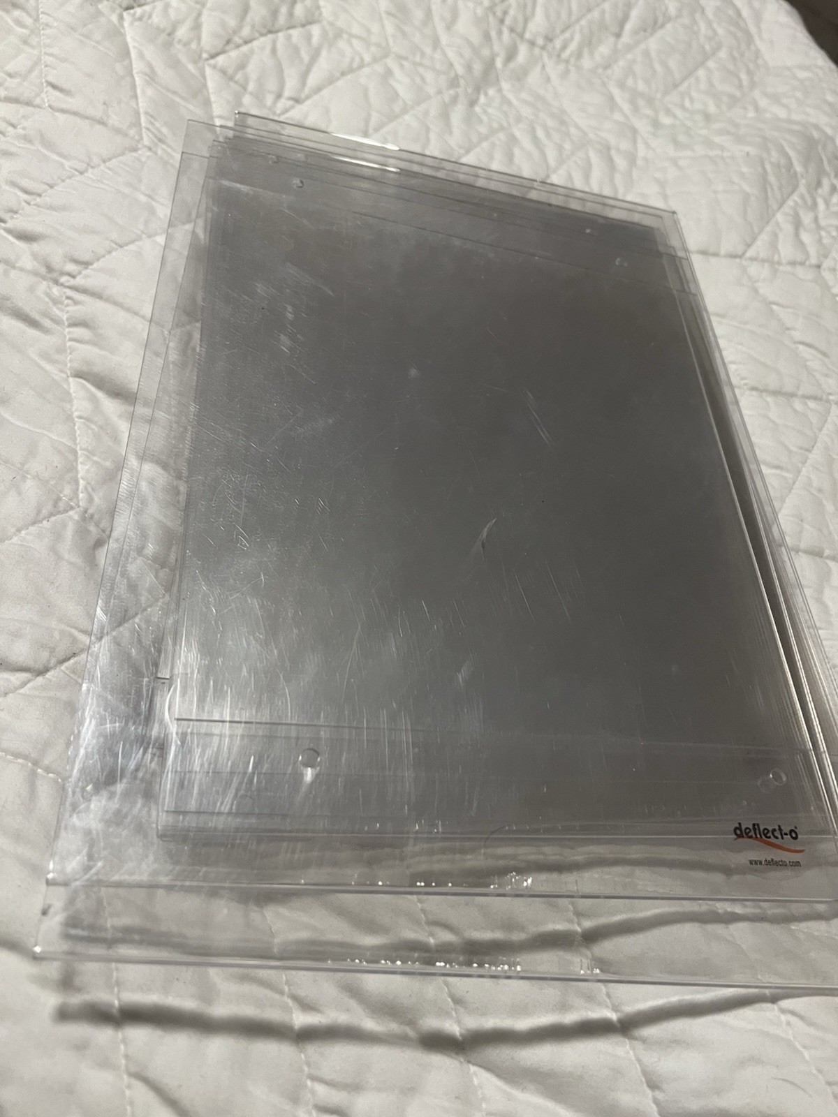 15 Acrylic Sign Wall Holders 8.5×11 Inches Clear Back Display Used
