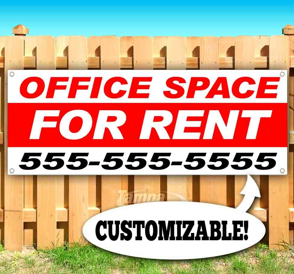 OFFICE SPACE FOR RENT CUSTOM PH # Advertising Vinyl Banner Flag Sign SB07539