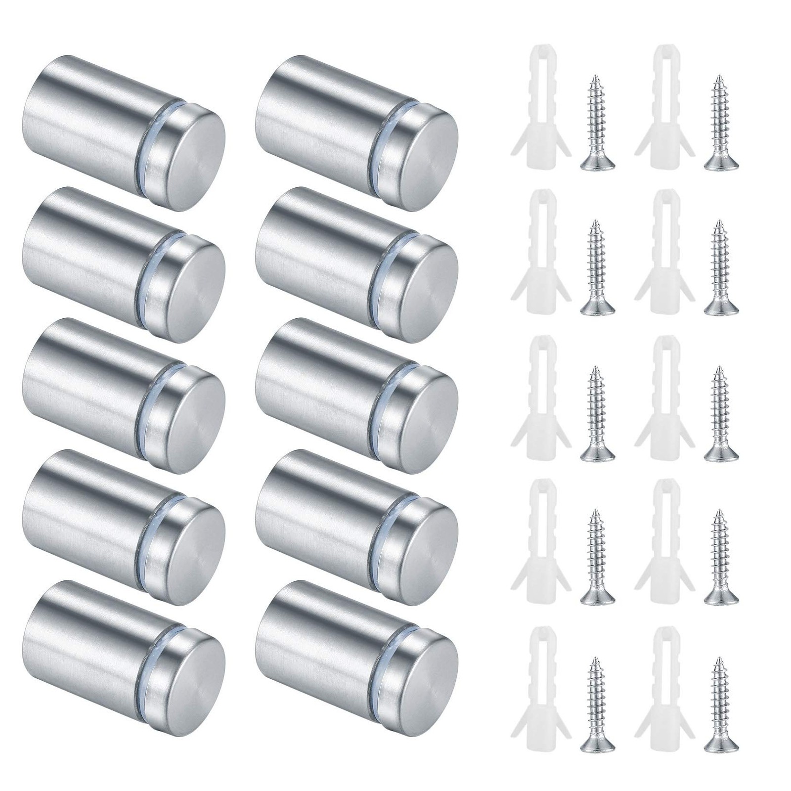 10 Pcs Sign Standoff Screws, Stainless Steel Glass Standoffs, Wall Standoff M…