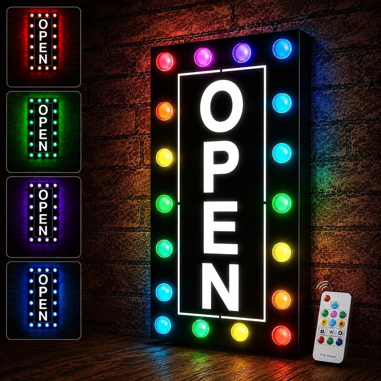 Large Outdoor Waterproof Open Sign LED, LED Open Signs for Business, Ultra