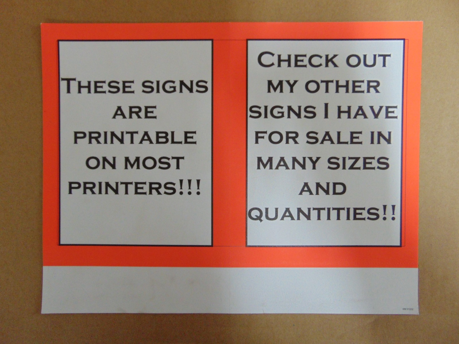 200 – 5.5″ x 7″ Yellow Border Business Retail Sale Sign Cards, Printable!