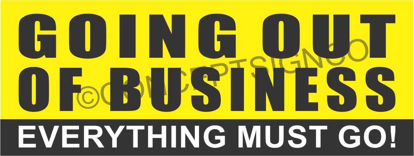 3’X8′ GOING OUT OF BUSINESS BANNER Outdoor Sign LARGE Everything Must Go Sale