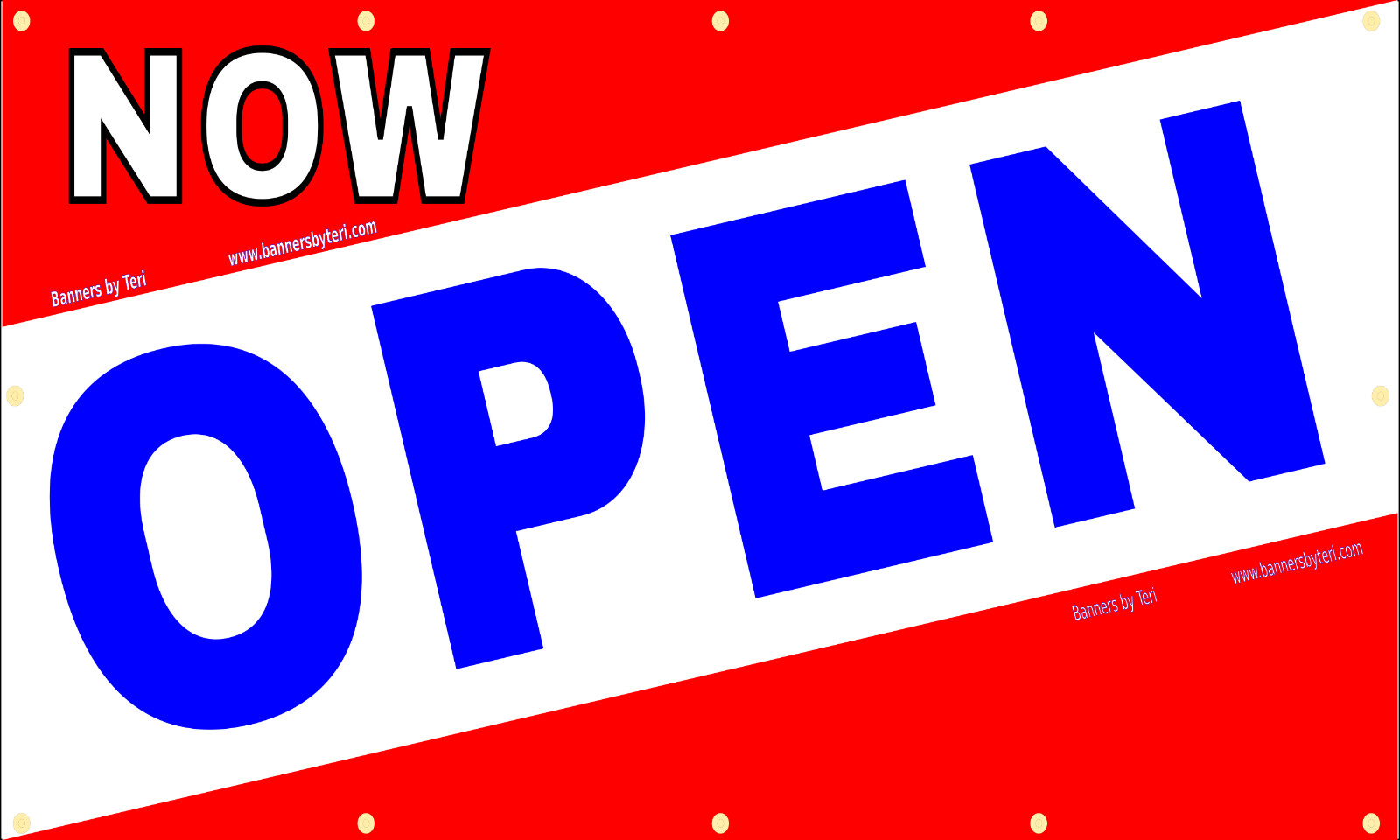 NOW OPEN – Vinyl Banner Signs – Fast Shipping – USA MADE – HIGH QUALITY