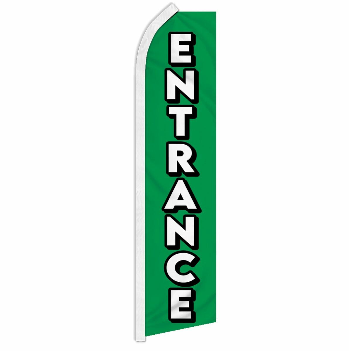 “ENTRANCE” advertising super flag swooper banner business sign enter exit