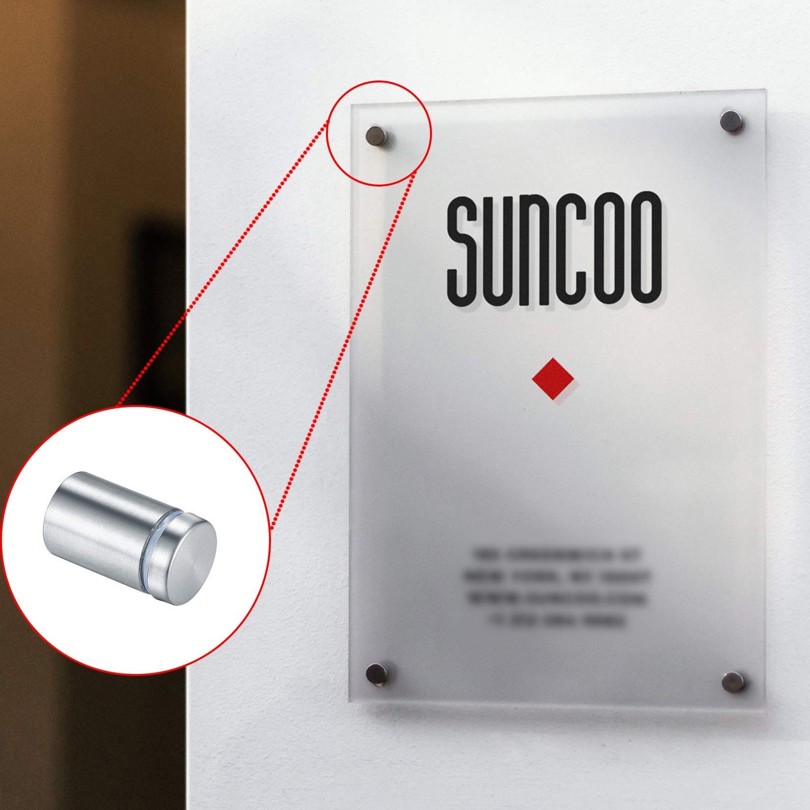 10 Pcs Sign Standoff Screws, Stainless Steel Glass Standoffs, Wall Standoff M…