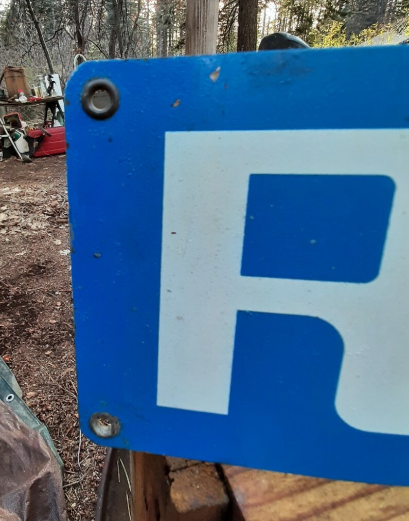 Vintage/original factory “Reserved” metal sign