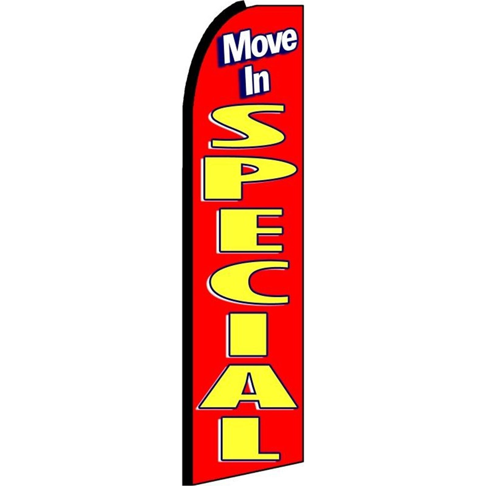 Move In Special 3 ft X 11 1/2 ft Swooper Flag (Hardware Sold Separately)