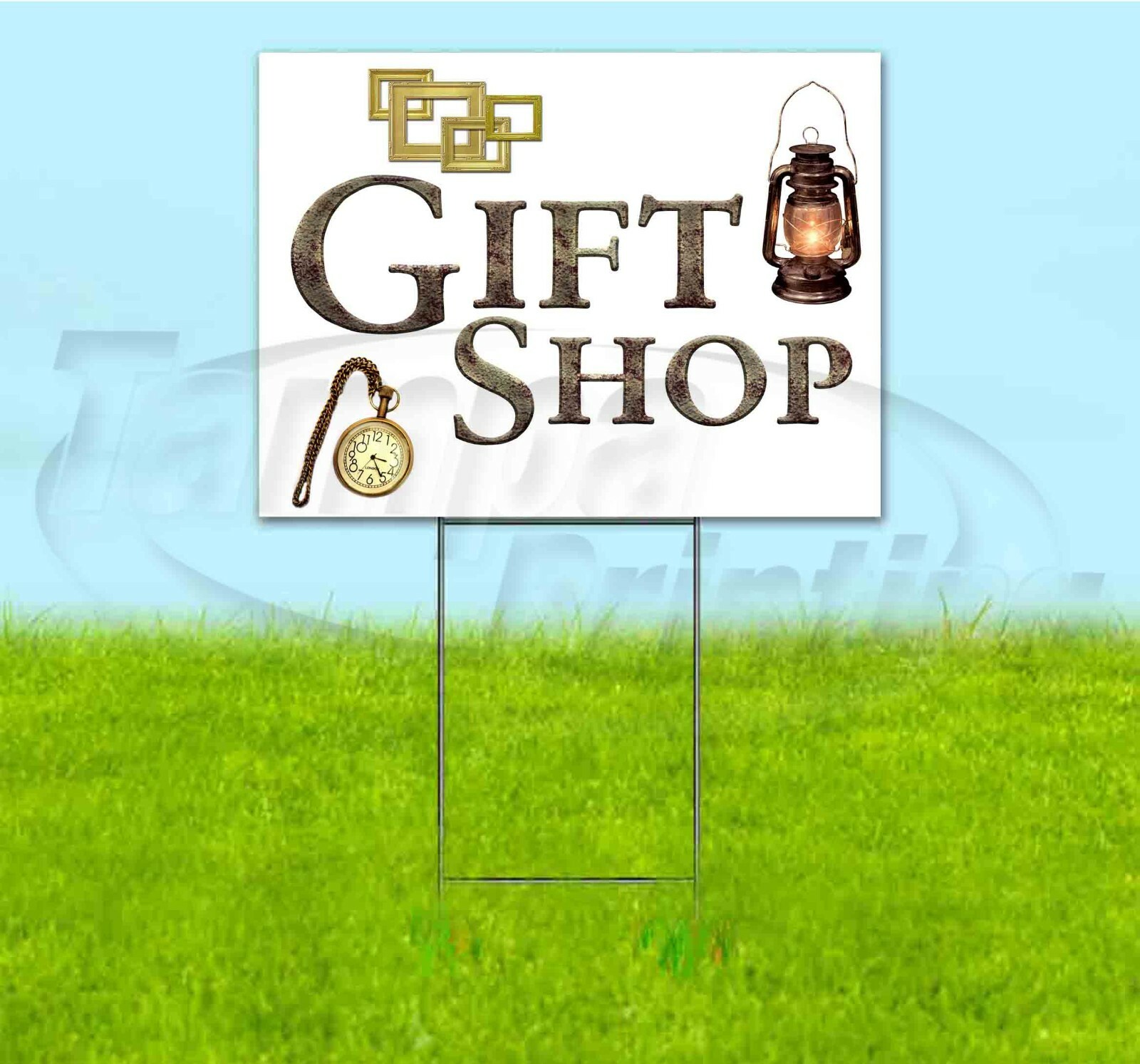 GIFT SHOP 18×24 Yard Sign WITH STAKE Corrugated Bandit USA BUSINESS SOUVENIR