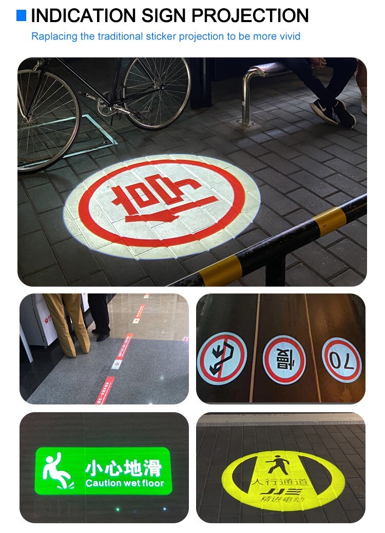 110W Recessed Gobo Projector Multi-color Free Custom Logo Advertising LED Signs