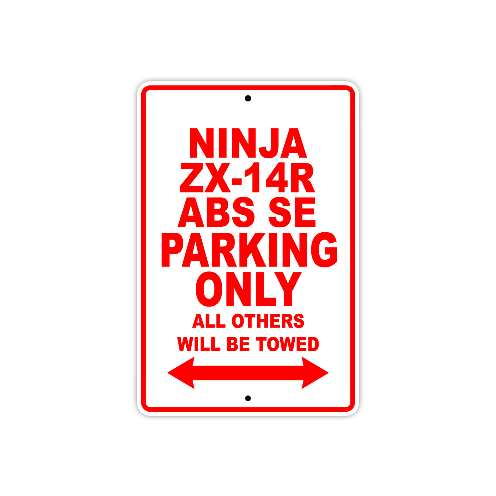 Ninja ZX-14R ABS SE Parking Only Motorcycle Bike Art Novelty Aluminum Metal Sign