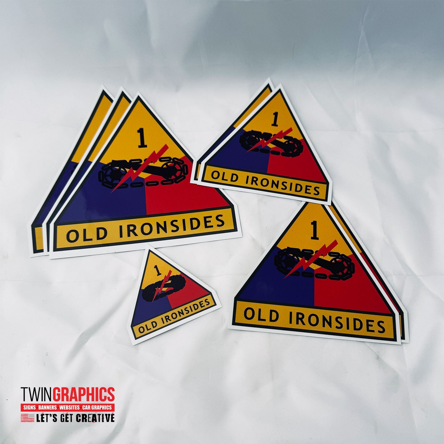 “OLD IRONSIDES” MILITARY INSIGNIA DECAL 17-PIECES VARIOUS SIZES FREE SHIPPING
