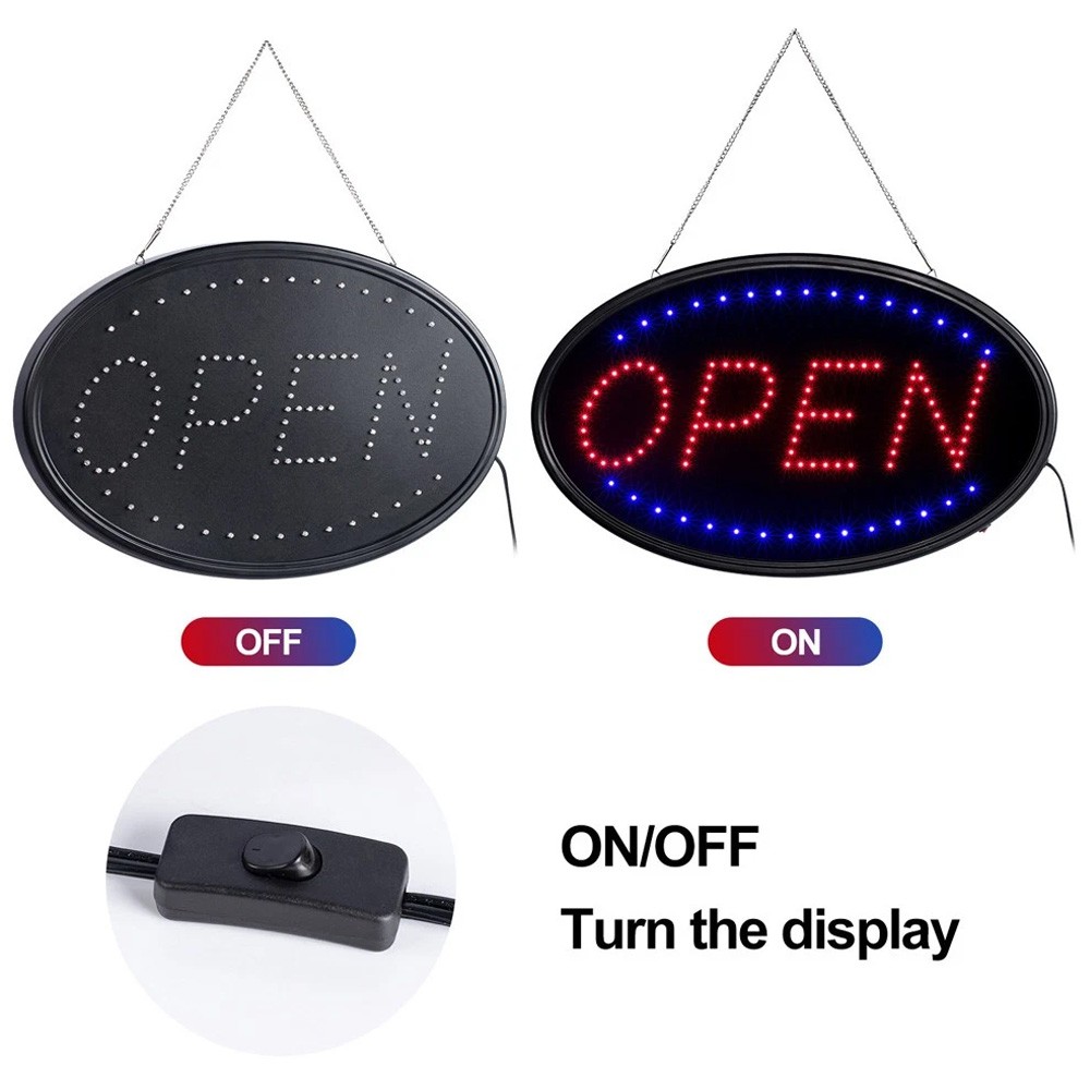 OPEN LED Neon Sign Animated Motion Ultra Bright Business Store Window w/ ON OFF