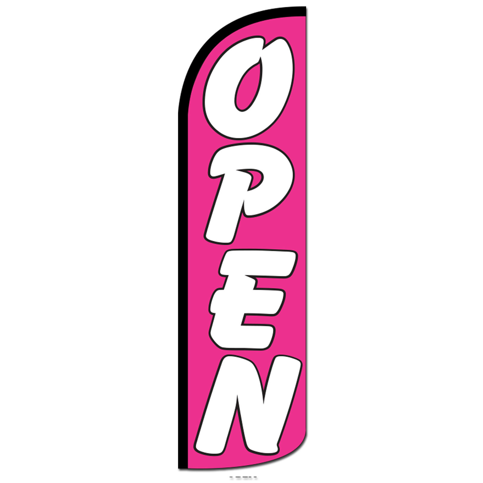 Open Flag Flutter Feather Banner Swooper Extra Wide Windless