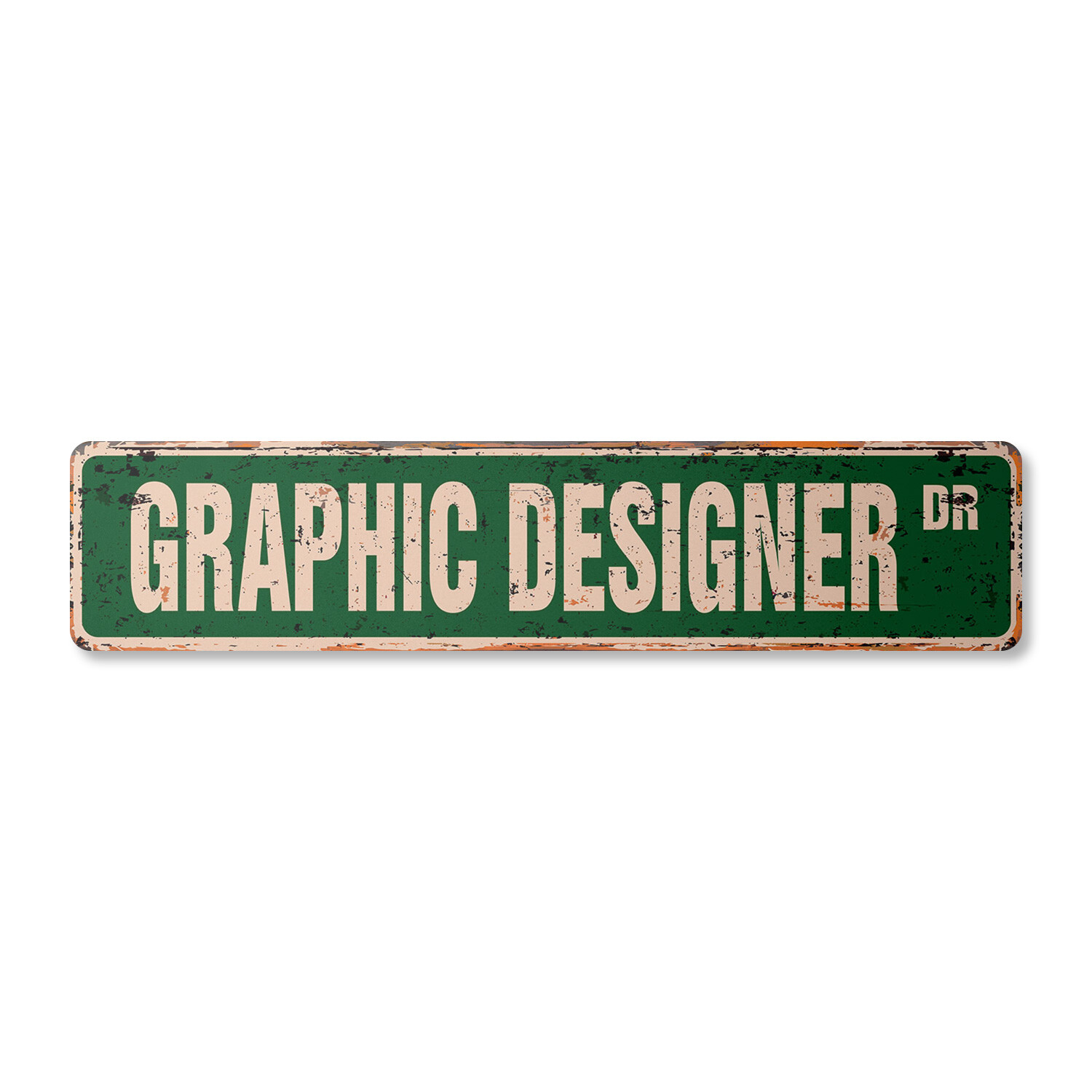 GRAPHIC Designer Vintage Street Sign web deDecal artist logo commercial
