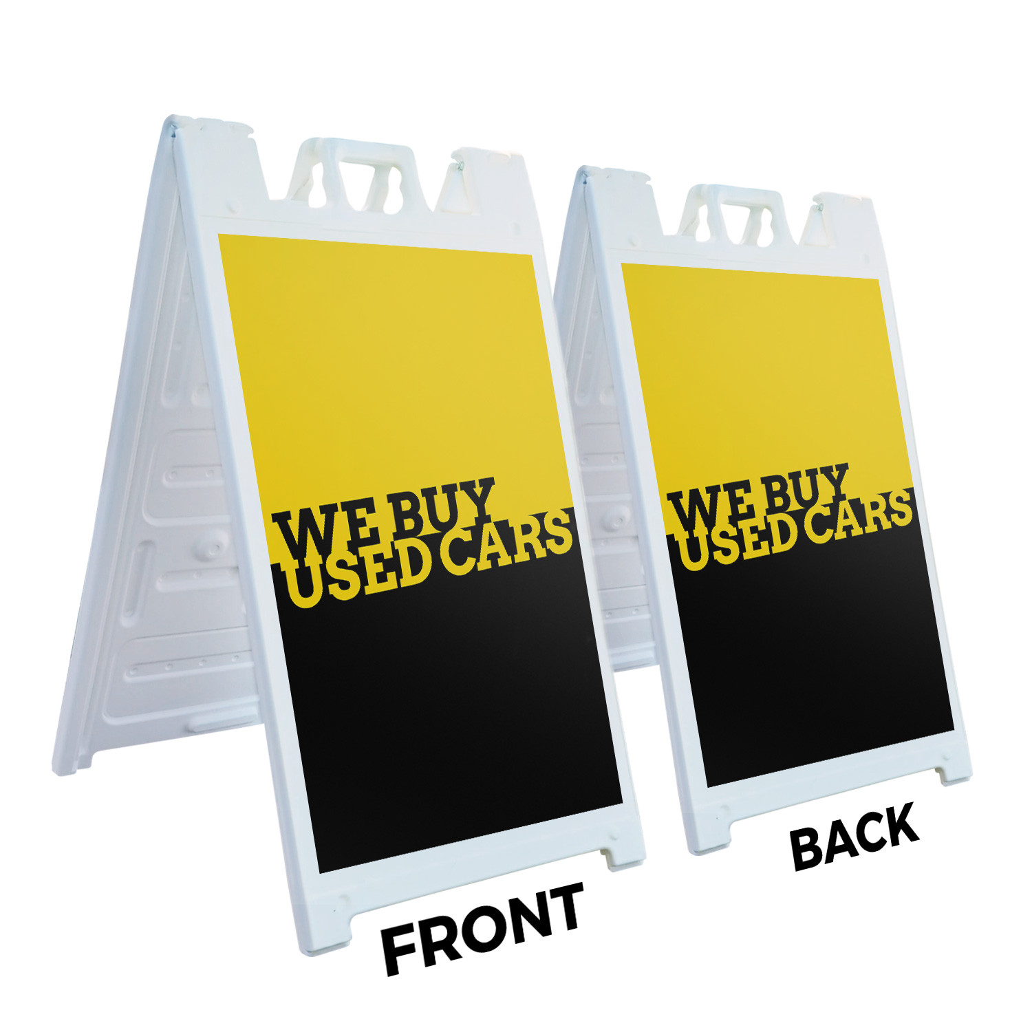 We Buy Used Cars Heavy Duty A-Frame Sidewalk Sign Auto Sales Promotions Low Cost
