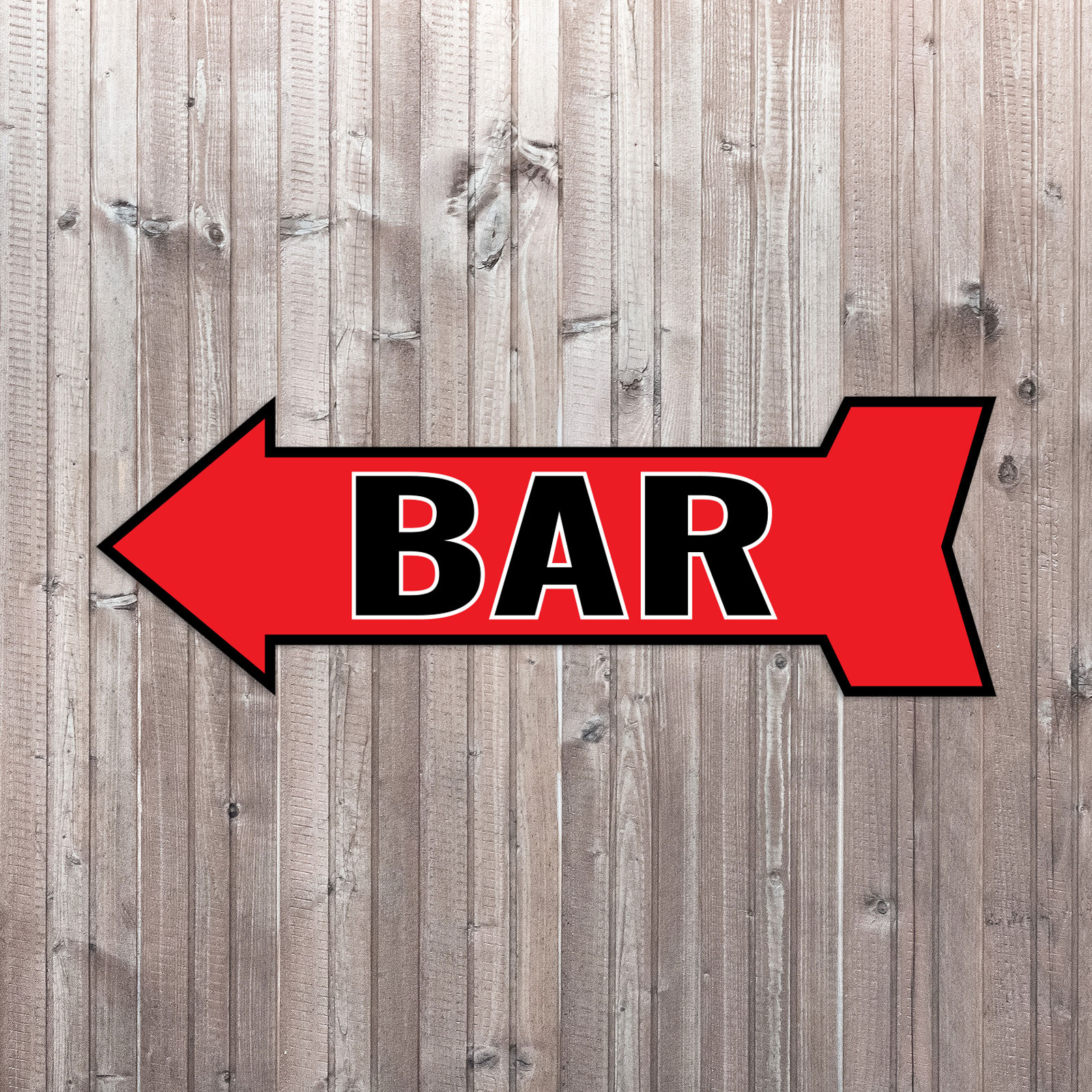 Arrow Shape Bar 12×4″ Wall or Door Sign | Funny Home Decor | Shop Décor