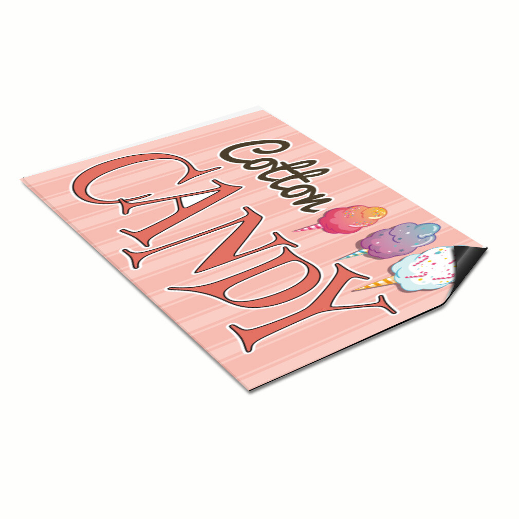 Car Magnet Set of 2 Cotton Candy Outdoor Advertising Printing A Industrial Sign