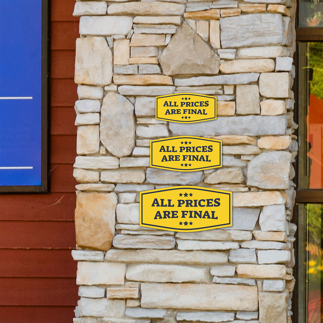 Fancy Plus All Prices Are Final Wall or Door Sign