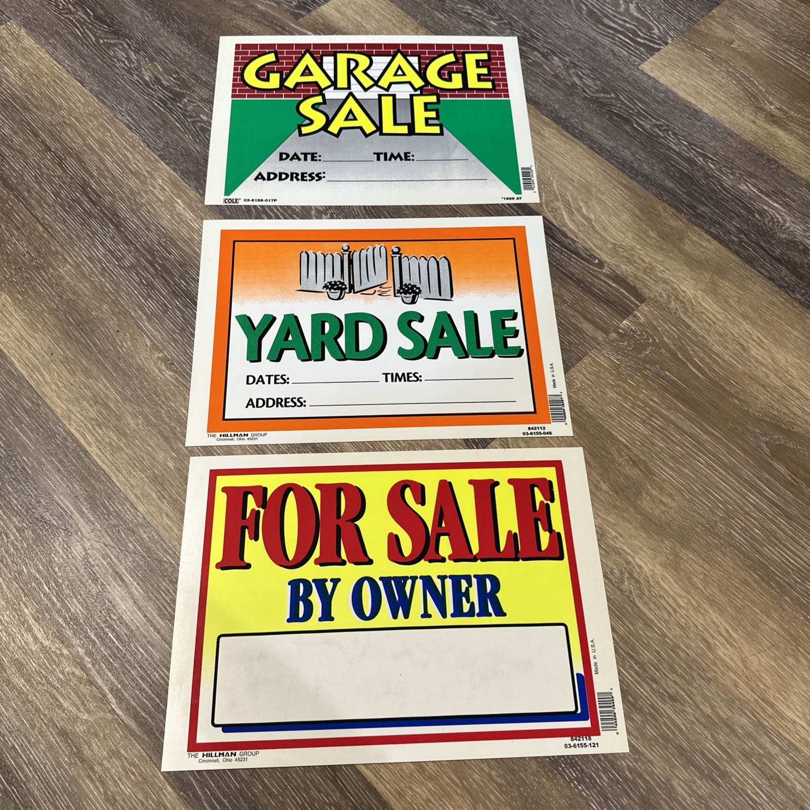 Vintage Colorful For Garage Sale, Yard Sale Vinyl signs
