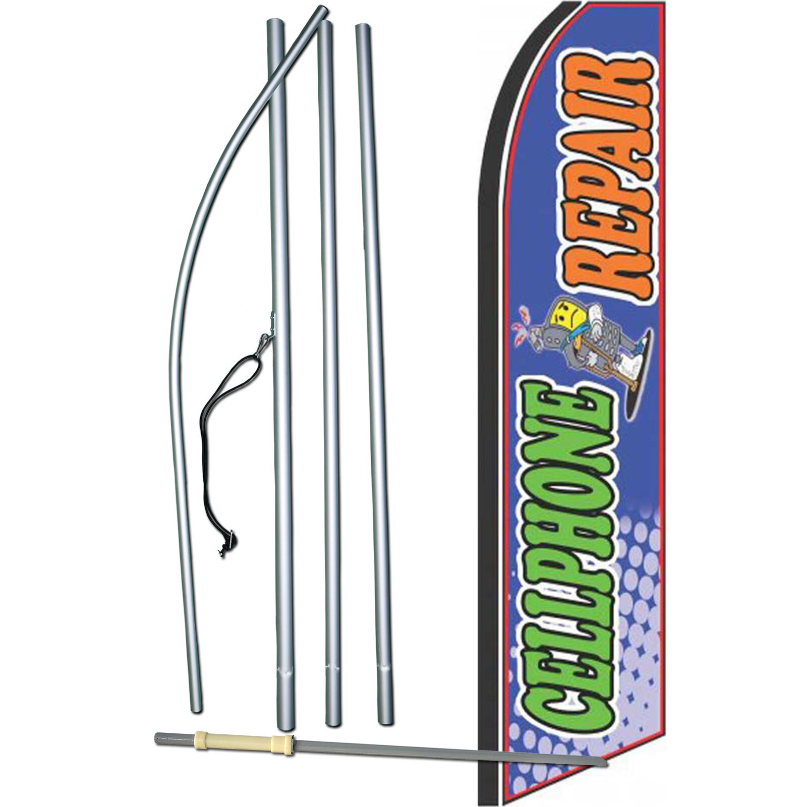 Cellphone Repair Complete Swooper Flag Bundle