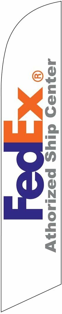 FedEx Authorized Ship Center Feather Banner Swooper Flag, Replacement Flag…