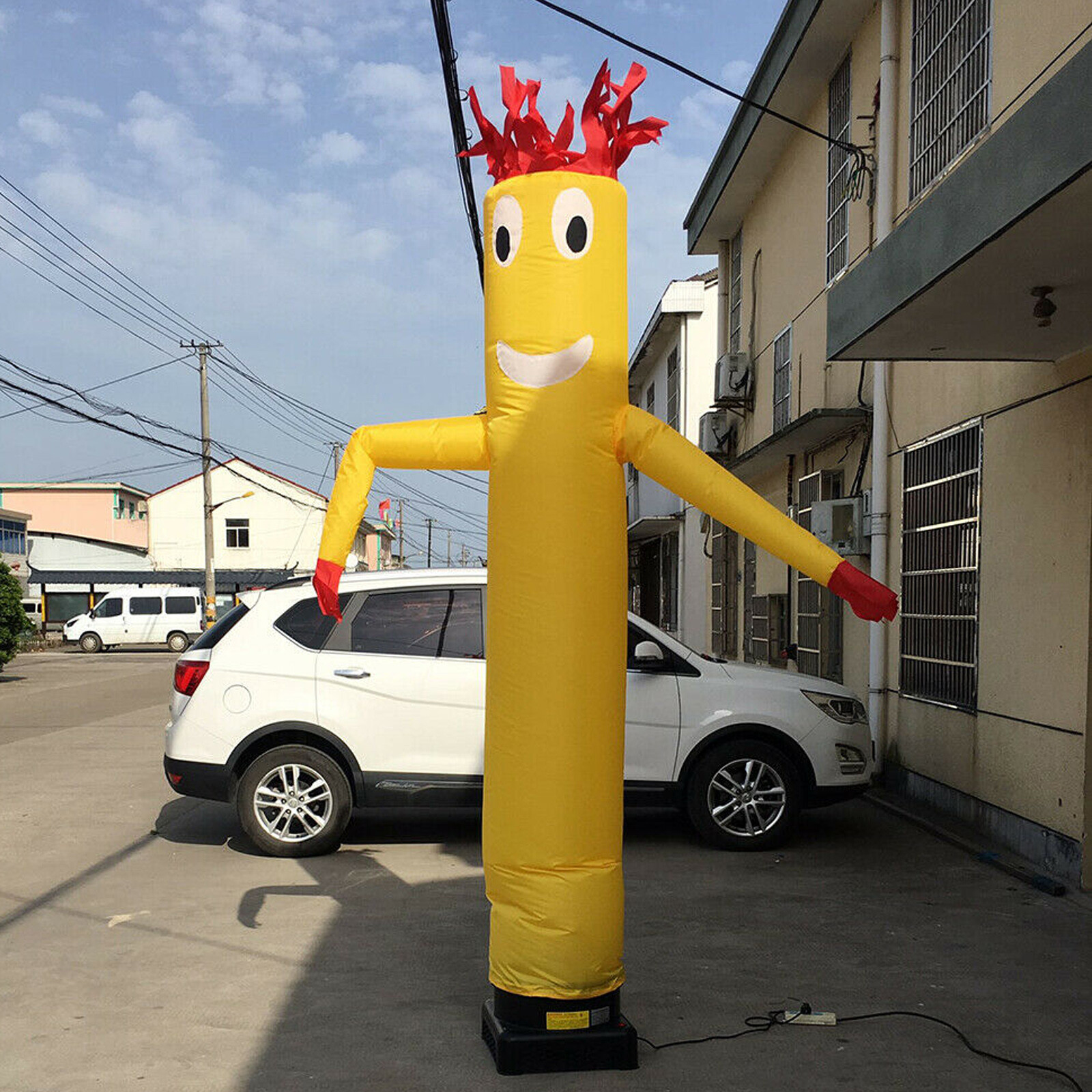Yellow 10ft Inflatable Wacky Waving Flailing Arms Tube Man Dancing Air Puppet