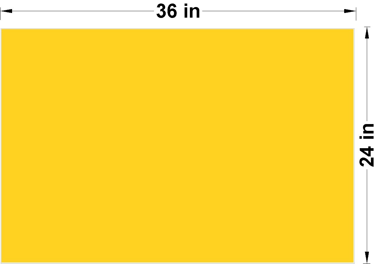 100 Yellow Signs Panel 36” X 24” x4mm Corrugate Plastic Flute 24” Pkg 100 Pack