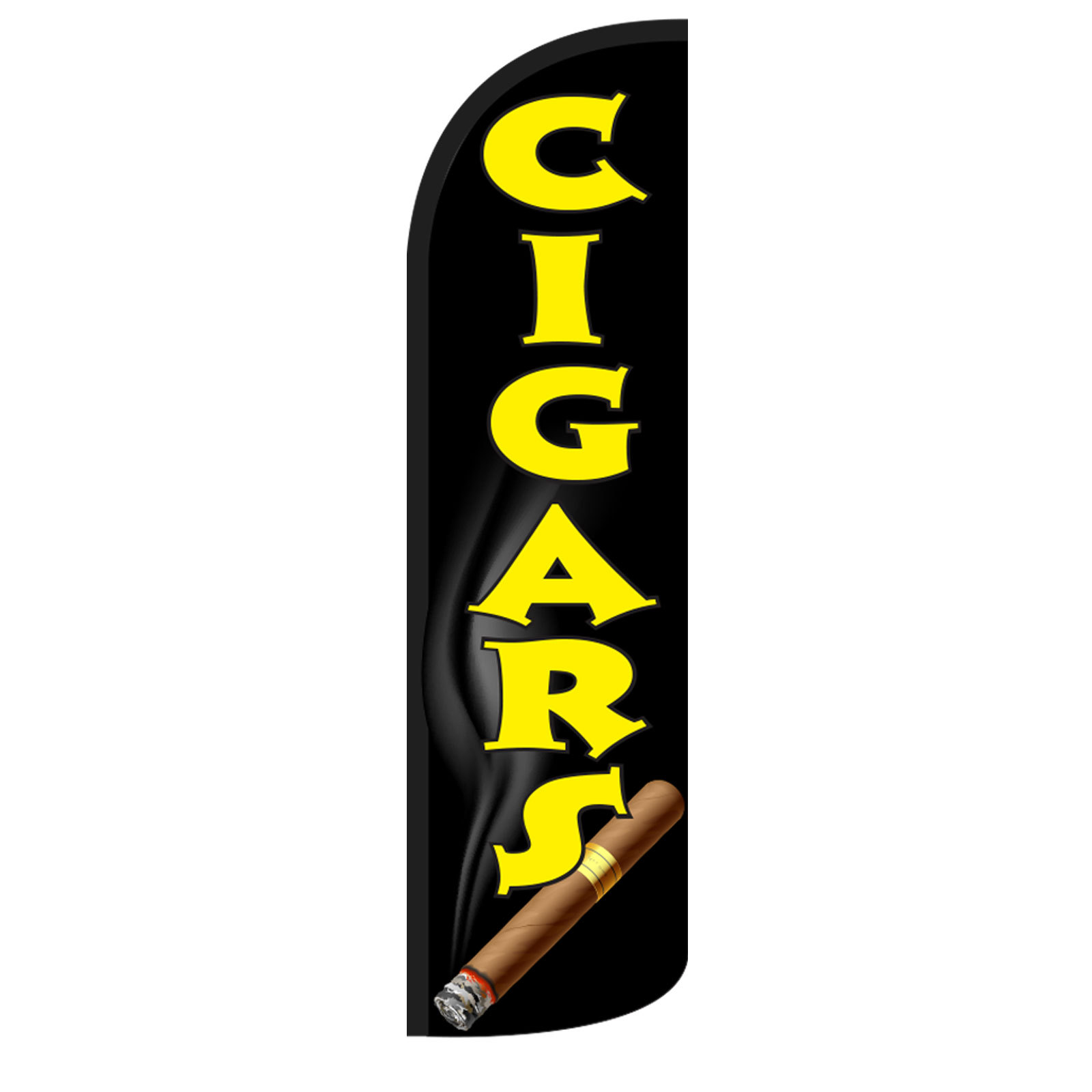 Cigars Flag Flutter Feather Banner Swooper Extra Wide Windless