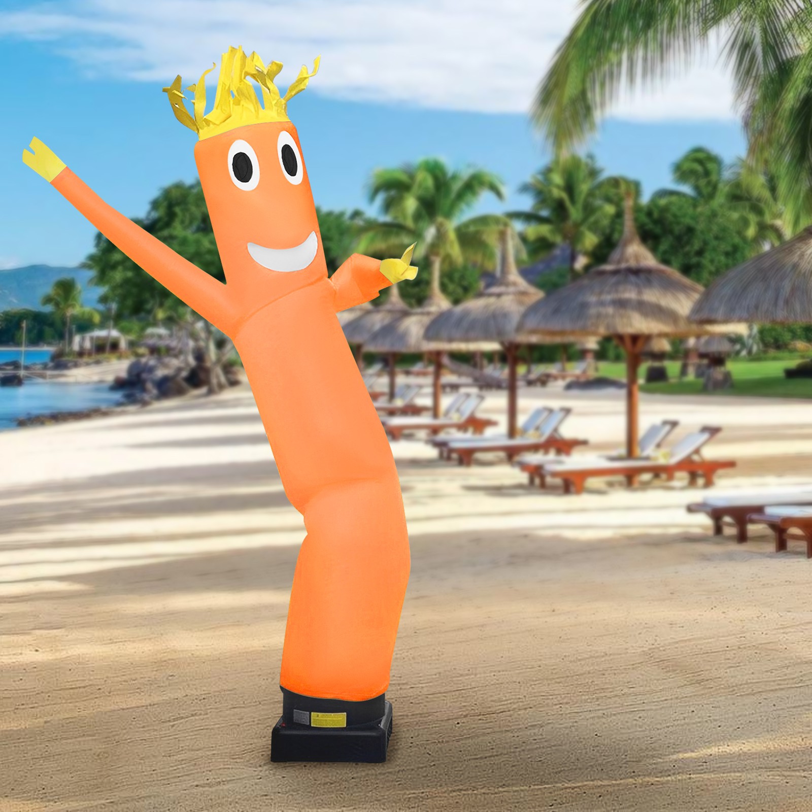 10ft Inflatable Dancing Figure For Various Promotional Activities Orange