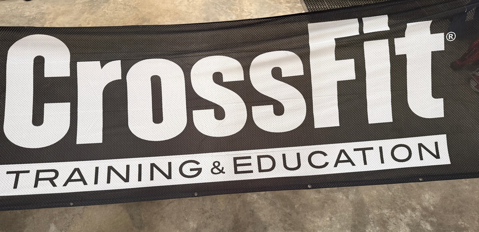 15′ x 3’9″ Mesh Crossfit Games Banner Black & White