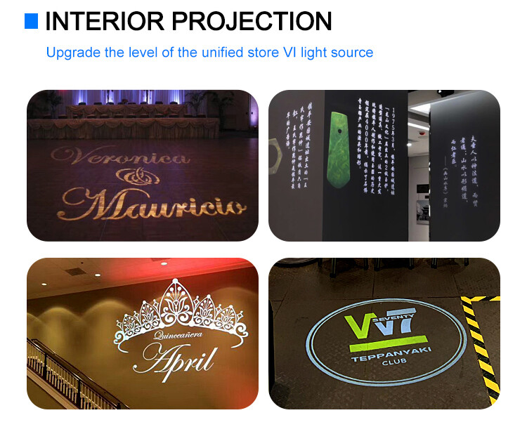 110W Recessed Gobo Projector Multi-color Free Custom Logo Advertising LED Signs