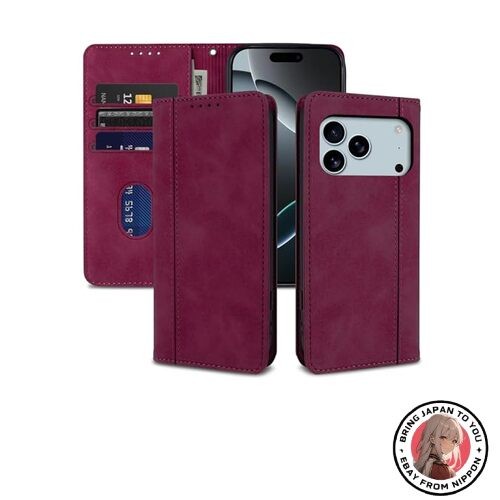 New laddutoi iPhone 17 Pro Max Case Lightweight Thin PU Leather Magnetic Card