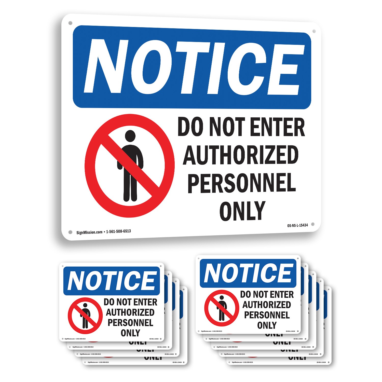 Do Not Enter Authorized Personnel Only OSHA Notice Sign Or Decal – 5 or 10 Pack