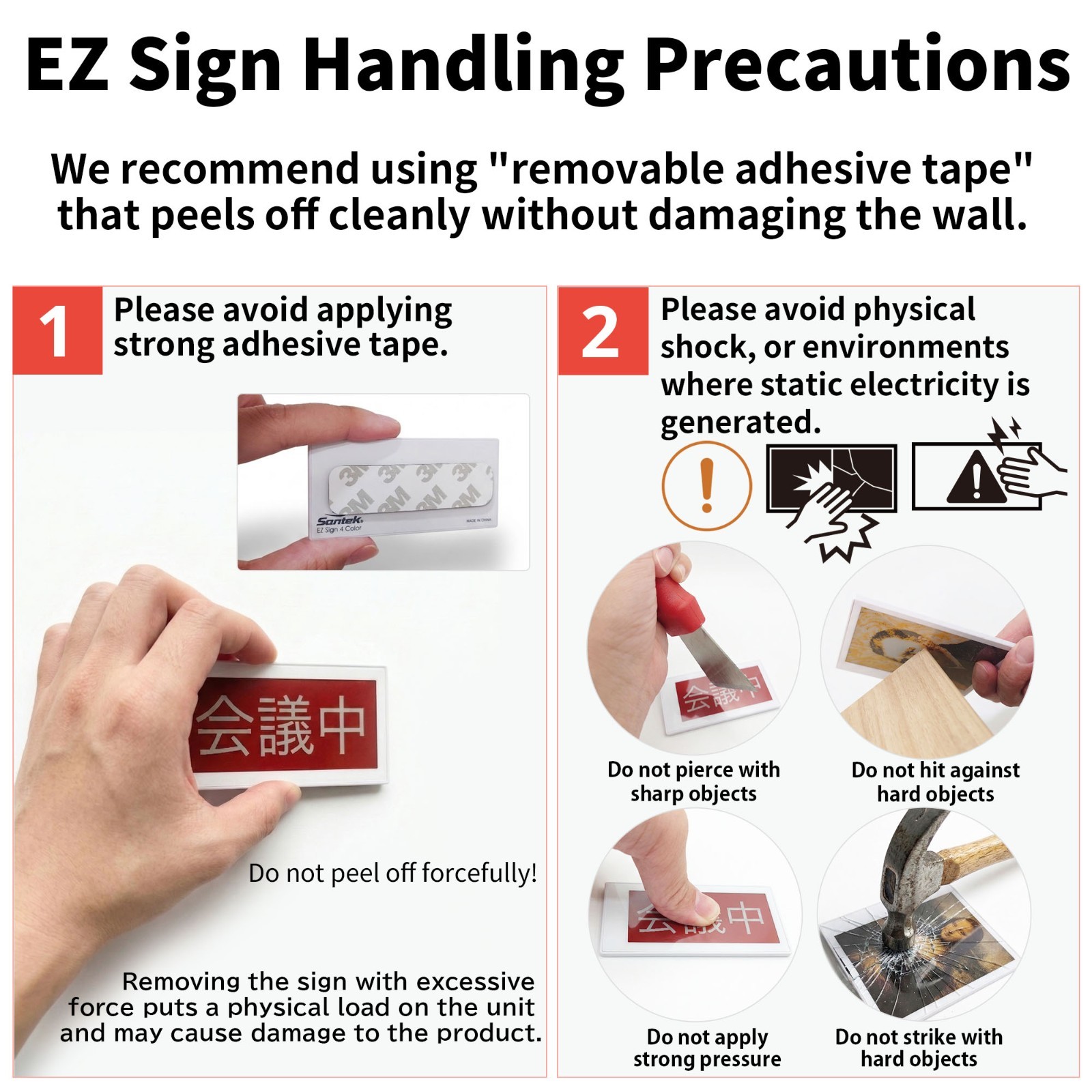 Santek EZ Sign NFC E-Paper Display, No Battery & 2-Color Rewritable Display IP65