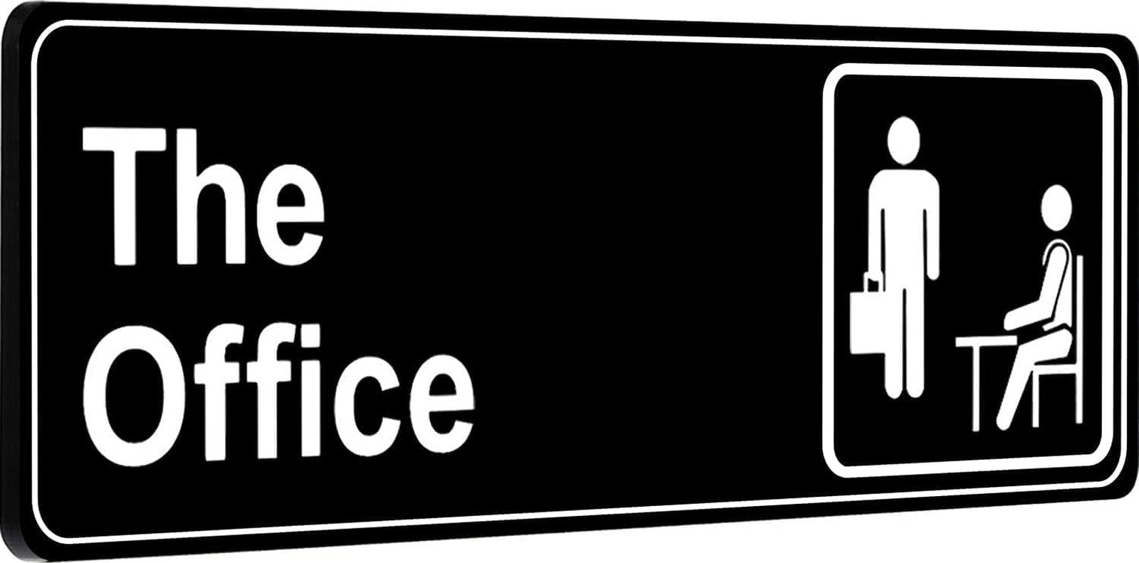 The Office Sign, 9 × 3 Inch Main Official Self Adhesive Office Sign for Door or