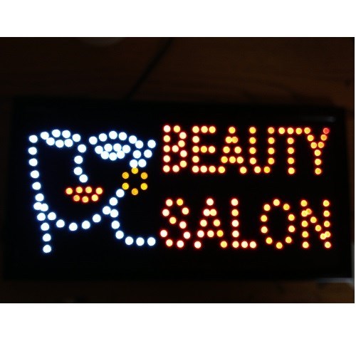 10*19 Animated Motion LED BEAUTY SALON SIGN OnOff Switch Bright Open Light Neon