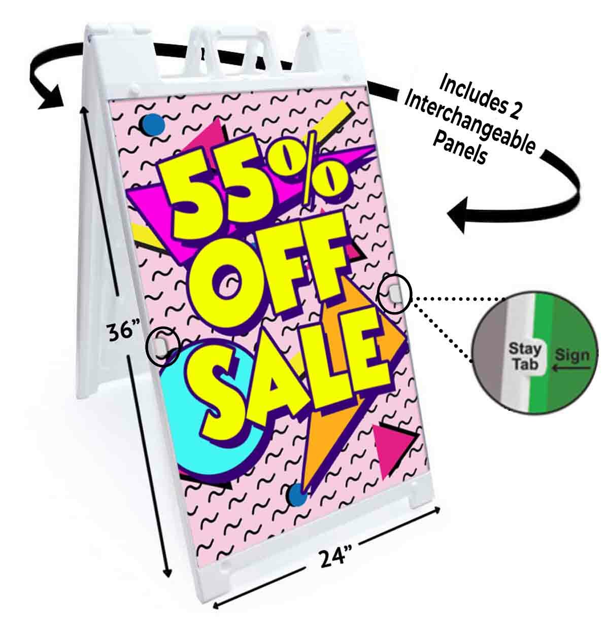 55 Off Sale Signicade 24×36 A Frame Sidewalk Pavement Sign Double Sided Sandwich